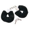 Наручники с черным мехом Bad Kitty Handcuffs, металл , фото №2 — секс шоп Украина, NO TABOO
