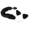 Набор для Pet Play Bad Kitty, анальный хвост и ушки, черные, фото №2 — секс шоп Украина, NO TABOO