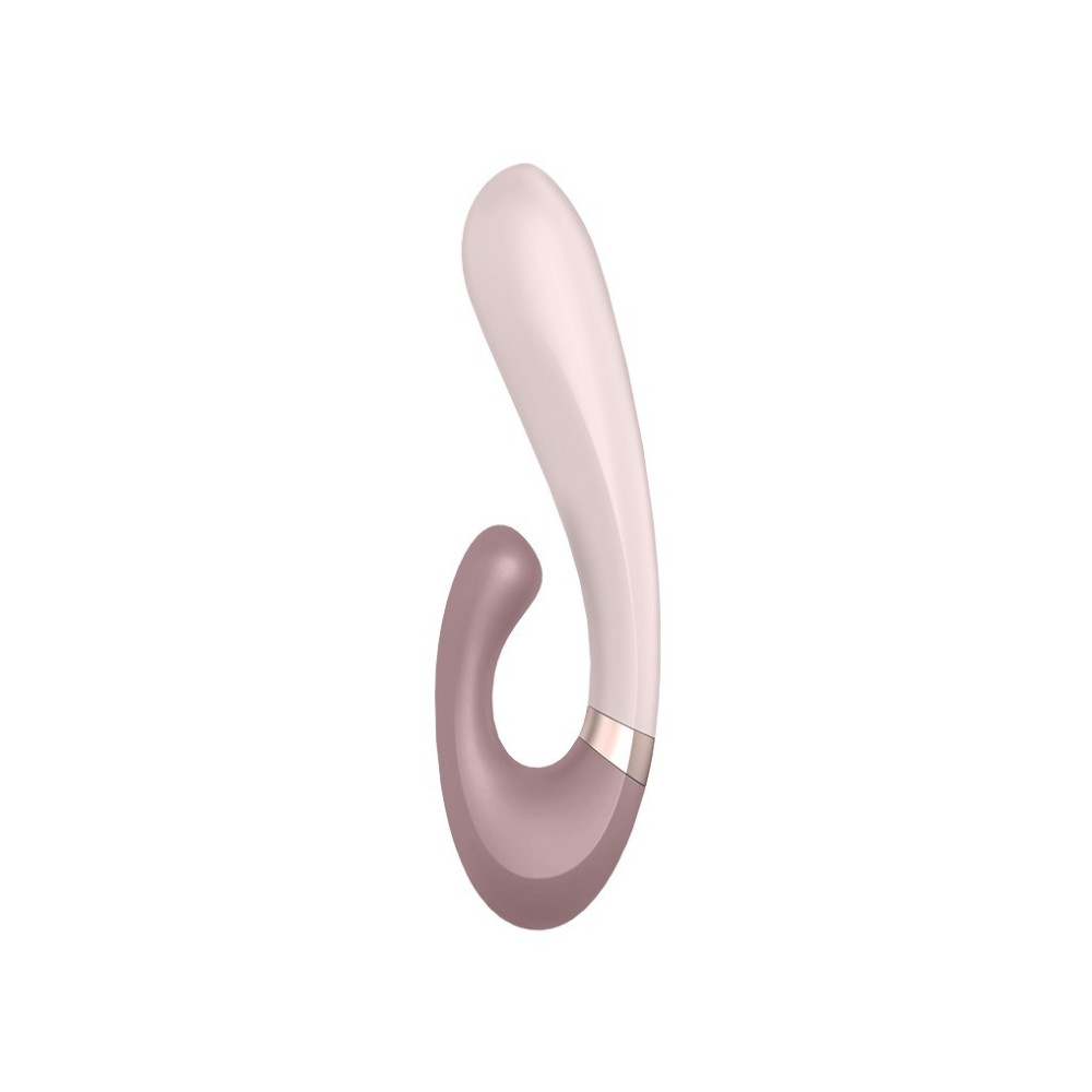 Двойной смарт вибратор с функцией нагрева Satisfyer Heat Wave Connect App Mauve фото №3 — секс игрушки: Украина, NO TABOO