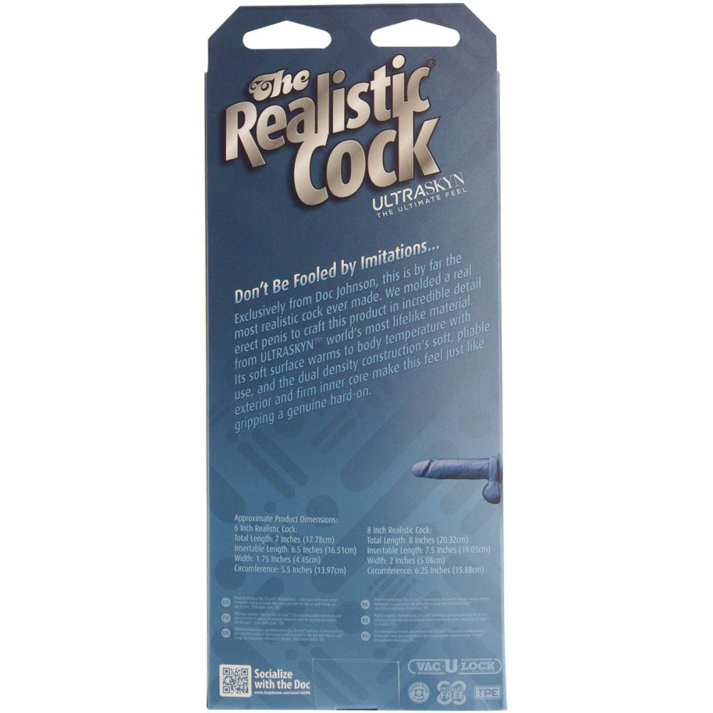 Фаллоимитатор реалистичный киберкожа The Realistic Cock - ULTRASKYN - 6, 17.3 см фото №9 — секс игрушки: Украина, NO TABOO