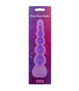 Анальный стимулятор Chisa Heart Booty Beads, сердечки, 19 см - No Taboo