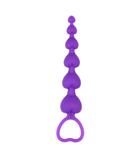 Анальный стимулятор Chisa Heart Booty Beads, сердечки, 19 см - No Taboo