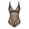 Боди эротический Obsessive Estiqua Teddy, размер M/L, черный, фото №3 — секс шоп Украина, NO TABOO