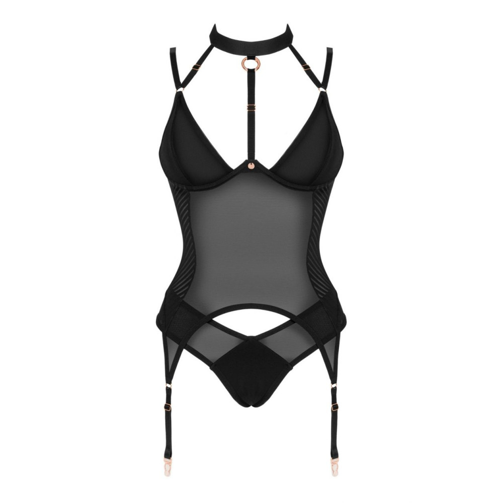 Корсет эротический Obsessive Brasica Corset, черный, размер XS/S, фото №5 — секс шоп Украина, NO TABOO