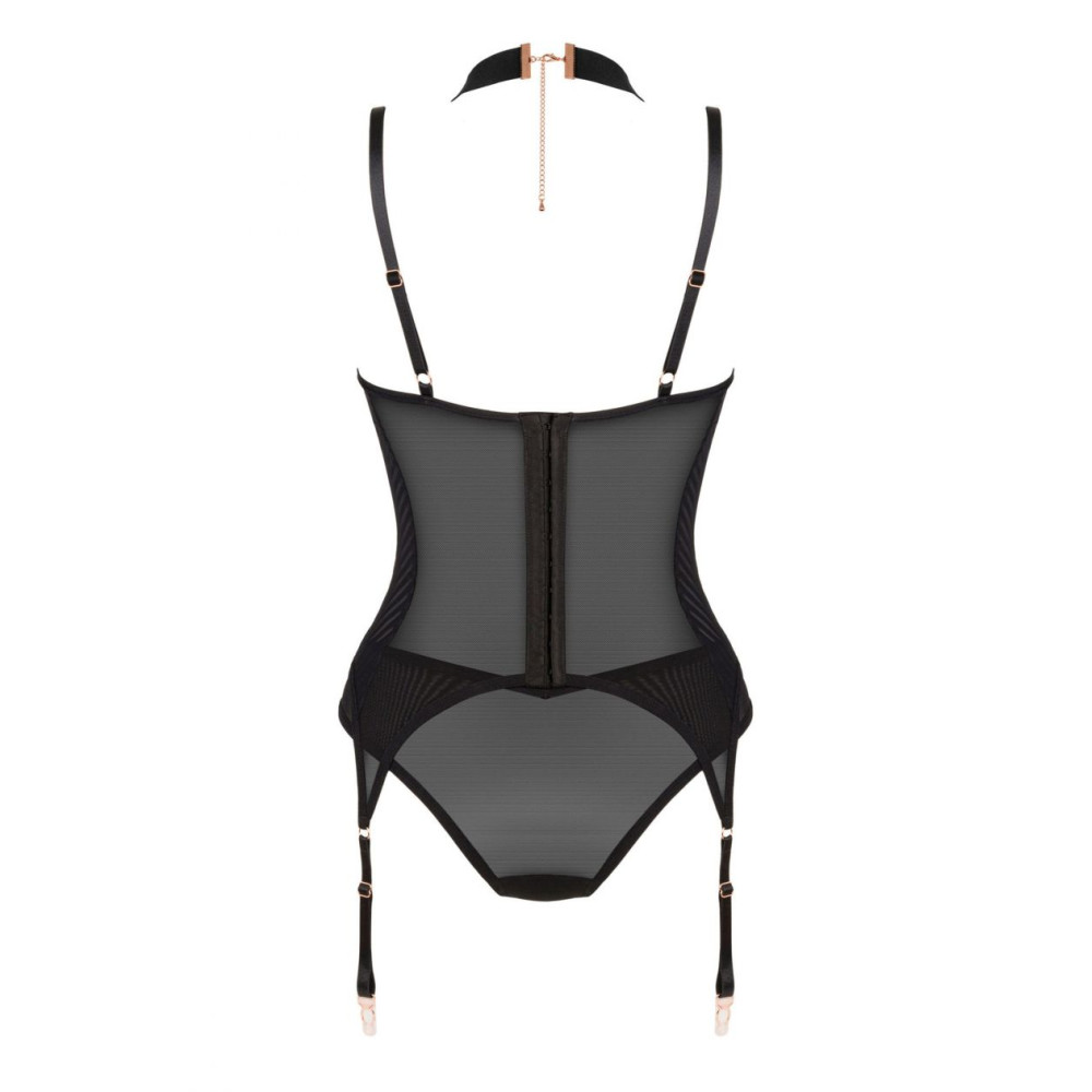 Корсет эротический Obsessive Brasica Corset, черный, размер XS/S, фото №6 — секс шоп Украина, NO TABOO