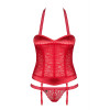 Корсет эротический Obsessive Flameria Corset, красный, размер S/M, фото №4 — секс шоп Украина, NO TABOO