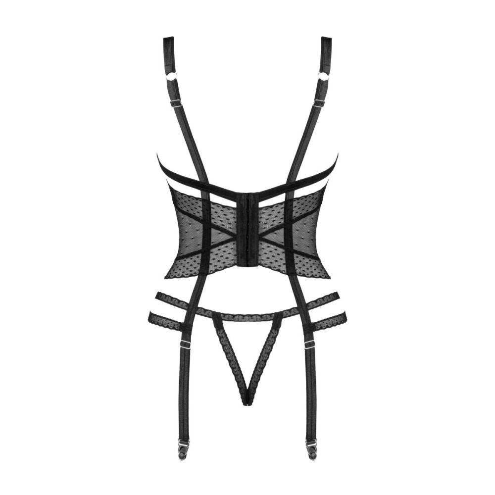 Корсет эротический Obsessive Lanelia Corset, размер M/L, черный, фото №6 — секс шоп Украина, NO TABOO