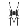 Корсет эротический Obsessive Lanelia Corset, размер M/L, черный, фото №6 — секс шоп Украина, NO TABOO
