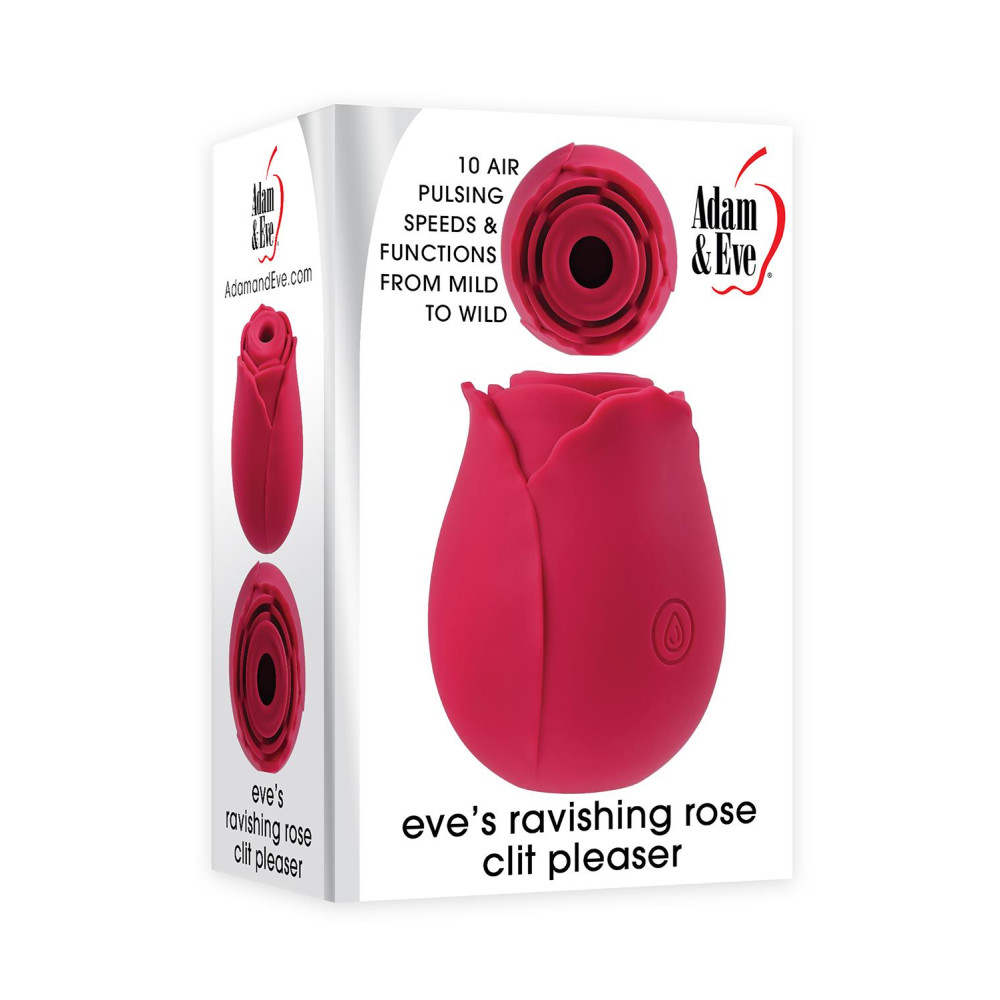 Вакуумный клиторальный стимулятор роза ADAM ET EVE EVE'S RAVISHING ROSE CLIT PLEASER фото №2 — секс игрушки: Украина, NO TABOO