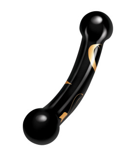 Стеклянный двухсторонний фаллоимитатор SECRET KISSES, 13.9 х 3 см - No Taboo
