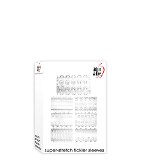 Набор насадок для пениса A&E SUPER STRETCH TICKLER SLEEVES, 7 шт - No Taboo