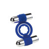 Эрекционное кольцо с двумя вибропулями Zolo Duo Vibrating C-Ring, синее фото №1 — секс игрушки: Украина, NO TABOO