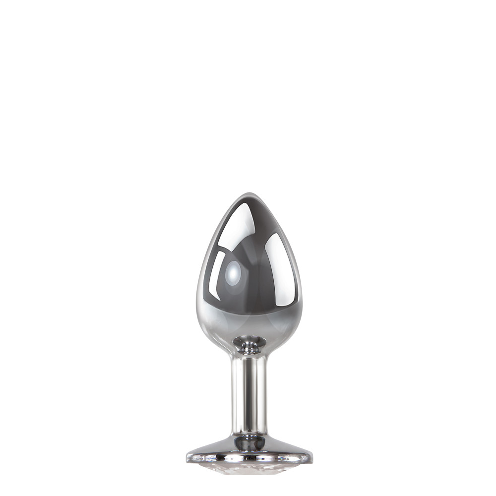 Анальная пробка с камнем A&E Clear Gem Anal Plug Small, 7.1 см х 2.7 см фото №4 — секс игрушки: Украина, NO TABOO