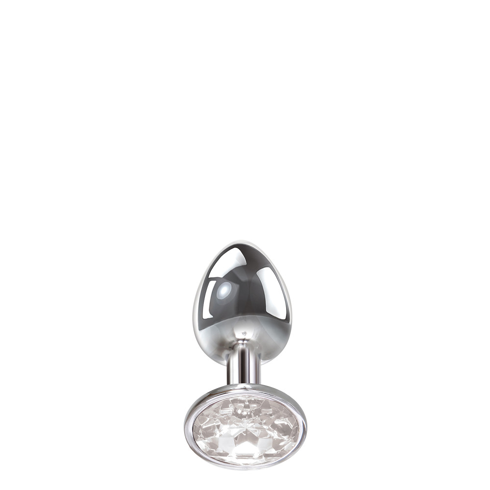Анальная пробка с камнем A&E Clear Gem Anal Plug Small, 7.1 см х 2.7 см фото №5 — секс игрушки: Украина, NO TABOO