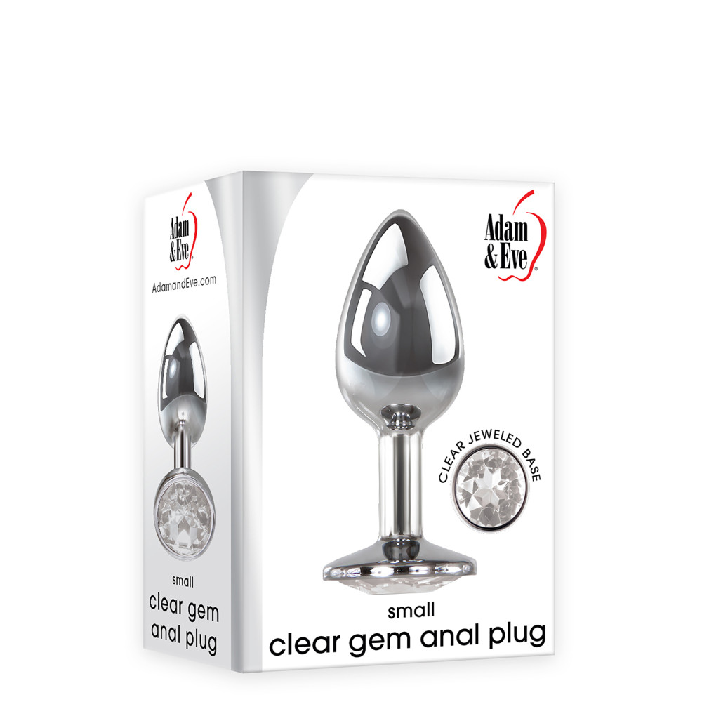 Анальная пробка с камнем A&E Clear Gem Anal Plug Small, 7.1 см х 2.7 см фото №2 — секс игрушки: Украина, NO TABOO