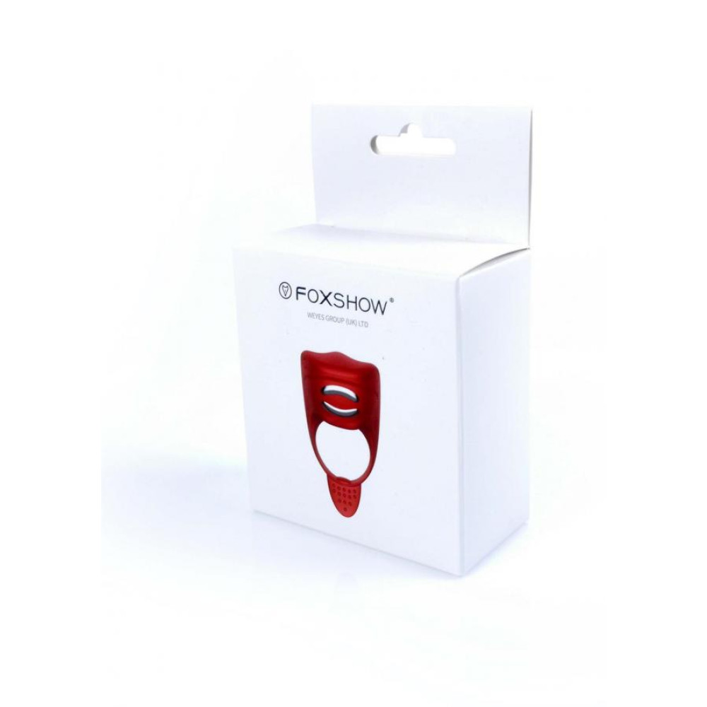 Эрекционное кольцо с электростимуляцией Foxshow Silicone Ring, красное фото №2 — секс игрушки: Украина, NO TABOO