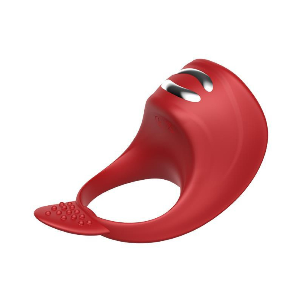 Эрекционное кольцо с электростимуляцией Foxshow Silicone Ring, красное фото №0 — секс игрушки: Украина, NO TABOO