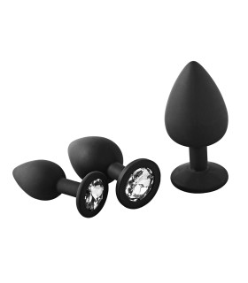 Набор анальных пробок со стразами Dream Toys Fantasstic, 3 шт - No Taboo