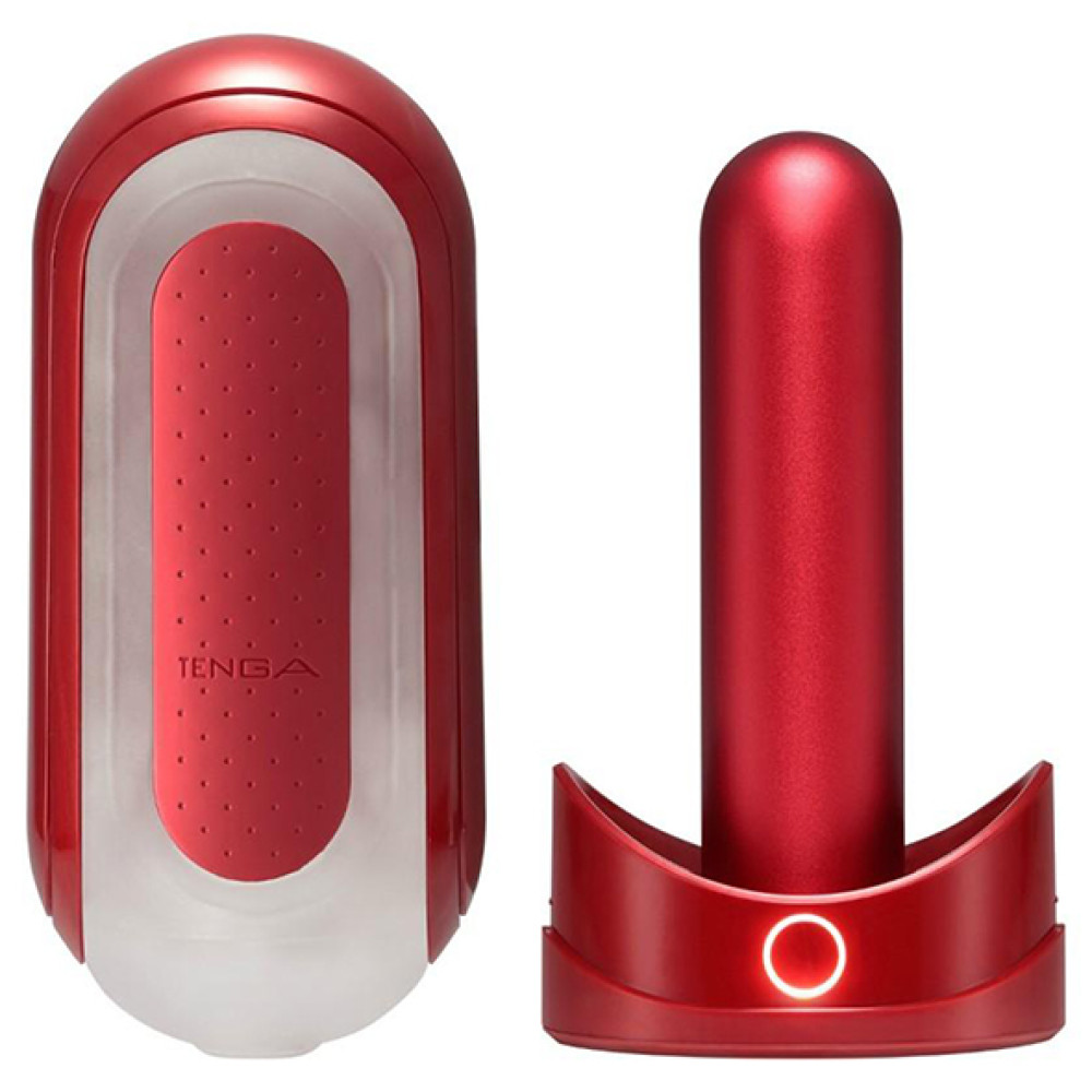 Мастурбатор со станцией для нагрева FLIP 0(ZERO) RED & WARMER SET фото №2 — секс игрушки: Украина, NO TABOO