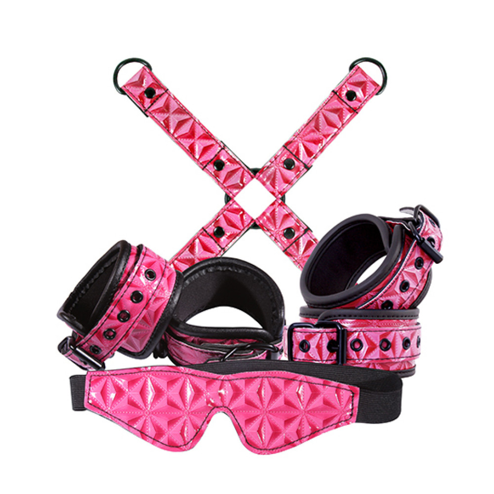 Набор БДСМ для связывания NS Novelties SINFUL BONDAGE KIT PINK, 4 предмета, фото №0 — секс шоп Украина, NO TABOO