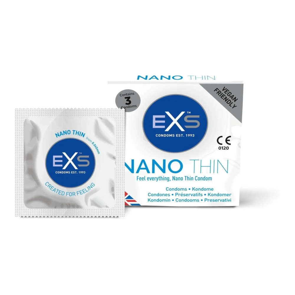 Презервативы EXS Nano Thin 3 шт в упаковке, фото №0 — секс шоп Украина, NO TABOO