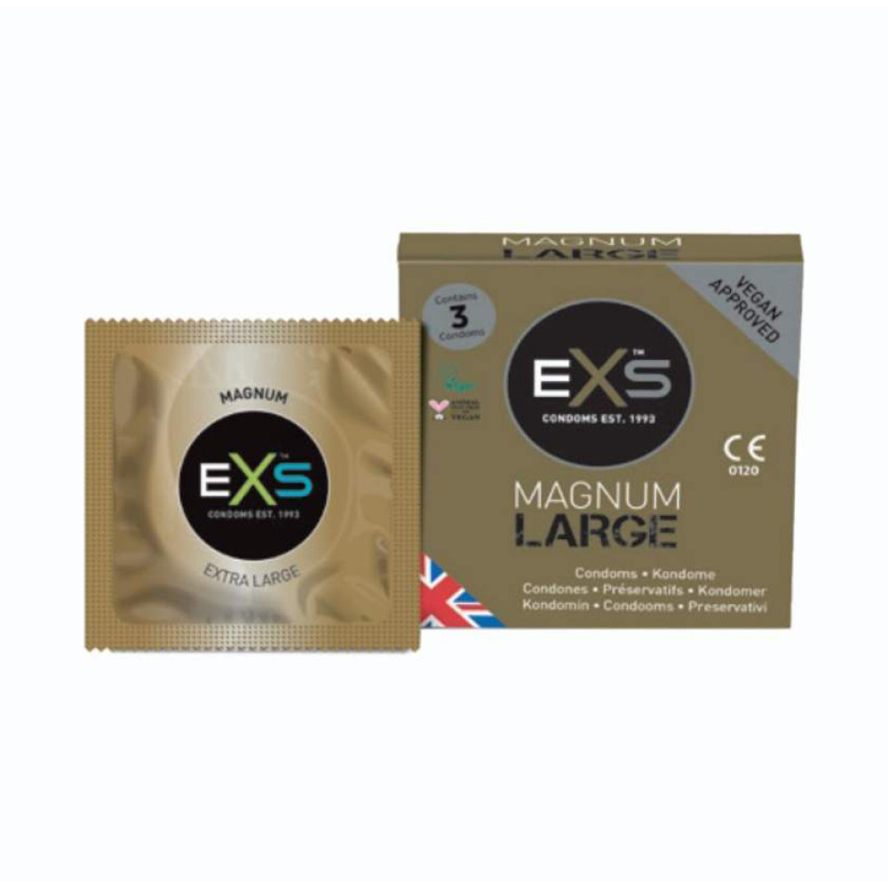 Резинки EXS Magnum Large 3шт в упаковке, фото №0 — секс шоп Украина, NO TABOO