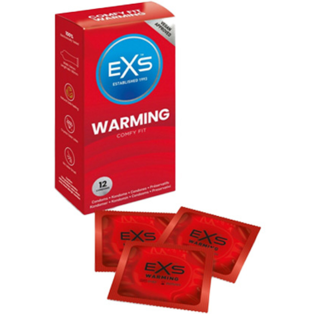 Резинки Exs Warming Comfy Fit 12 штук в упаковке, фото №0 — секс шоп Украина, NO TABOO