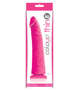 Фаллоимитатор на присоске реалистичный Colours Pleasure, розовый, 20 см х 3.7 см - No Taboo