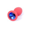 Анальная пробка силиконовая с синим камнем S Plug-Jewellery, 7 см х 2.7 см фото №2 — секс игрушки: Украина, NO TABOO