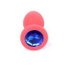 Анальная пробка силиконовая с синим камнем S Plug-Jewellery, 7 см х 2.7 см фото №3 — секс игрушки: Украина, NO TABOO