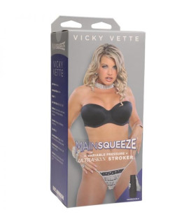 Мастурбатор в колбе киберкожа DOC JOHNSON Squeeze Vicky Vette Pussy - No Taboo