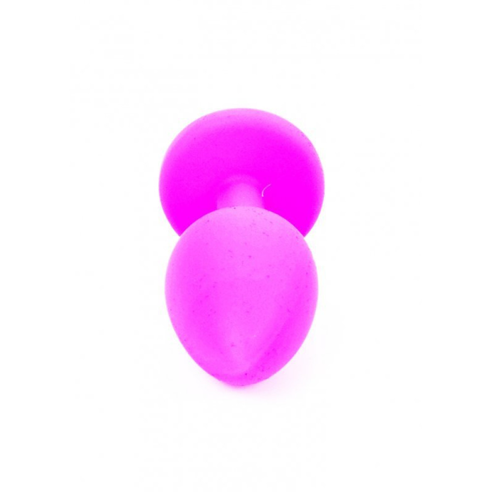 Анальная пробка силиконовая с синим камнем S Plug-Jewellery, 7 см х 2.7 см фото №6 — секс игрушки: Украина, NO TABOO