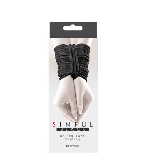 Бондажная веревка NS Novelties SINFUL NYLON ROPE, 7.6 метра - No Taboo