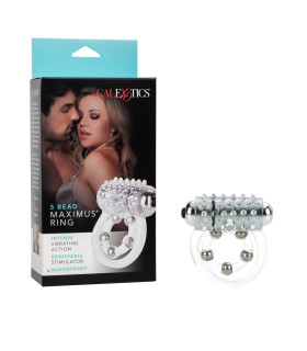 Эрекционное кольцо с вибрацией California Exotics 4 Bead Maximus Ring - No Taboo