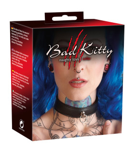 Чокер с кольцом Bad Kitty Bondage Collar, черный - No Taboo