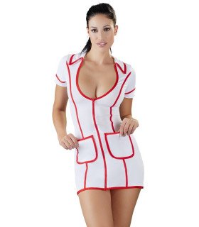 Платье медсестры сексуальное Cottelli Colection Nurse Dress, S, белое - No Taboo