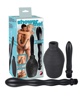 Анальный душ You2Toys Shower Me, 2 насадки, черный, 300 мл - No Taboo