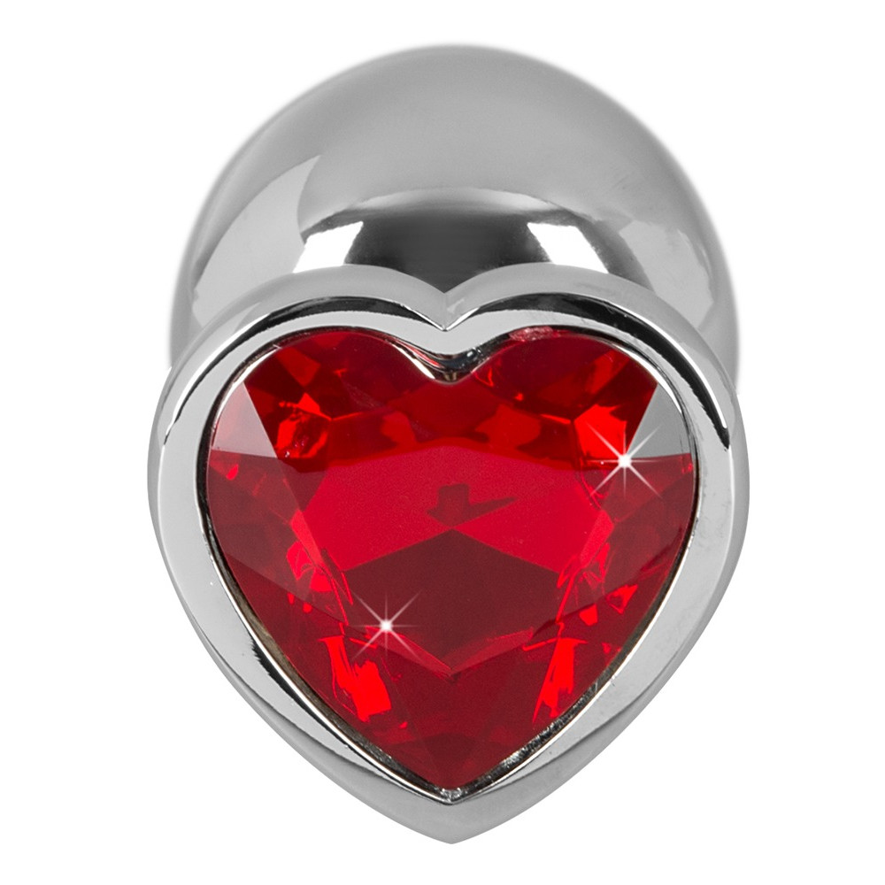 Анальная пробка с красным камнем-сердце You2Toys Diamond Butt Plug medium, 8.2 см х 3.4 см фото №3 — секс игрушки: Украина, NO TABOO