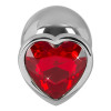 Анальная пробка с красным камнем-сердце You2Toys Diamond Butt Plug medium, 8.2 см х 3.4 см фото №3 — секс игрушки: Украина, NO TABOO