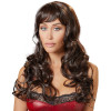 Парик длинный с челкой Cottelli Collection Long Dark Brown Wig, 55 см, фото №3 — секс шоп Украина, NO TABOO