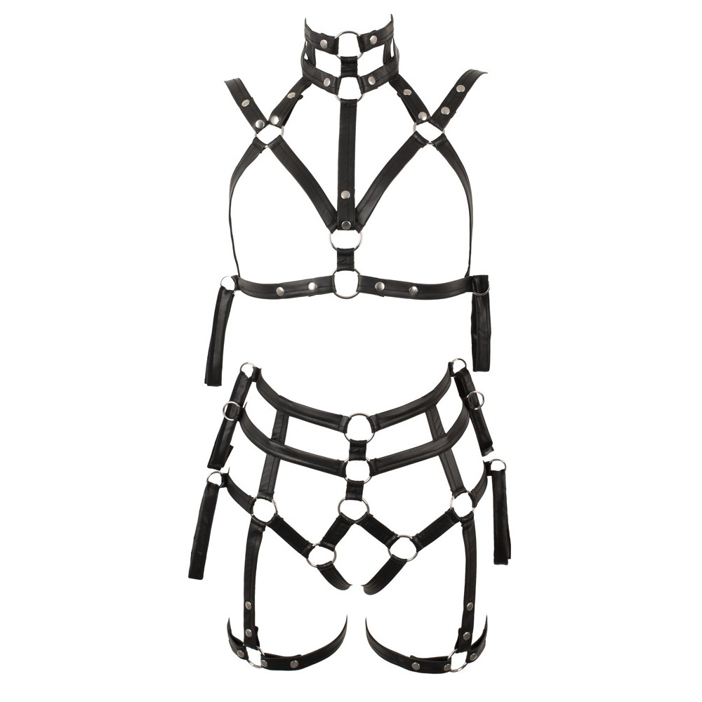 Бондажный комплект Bad Kitty Bondage Set, L/XL, черный, фото №6 — секс шоп Украина, NO TABOO