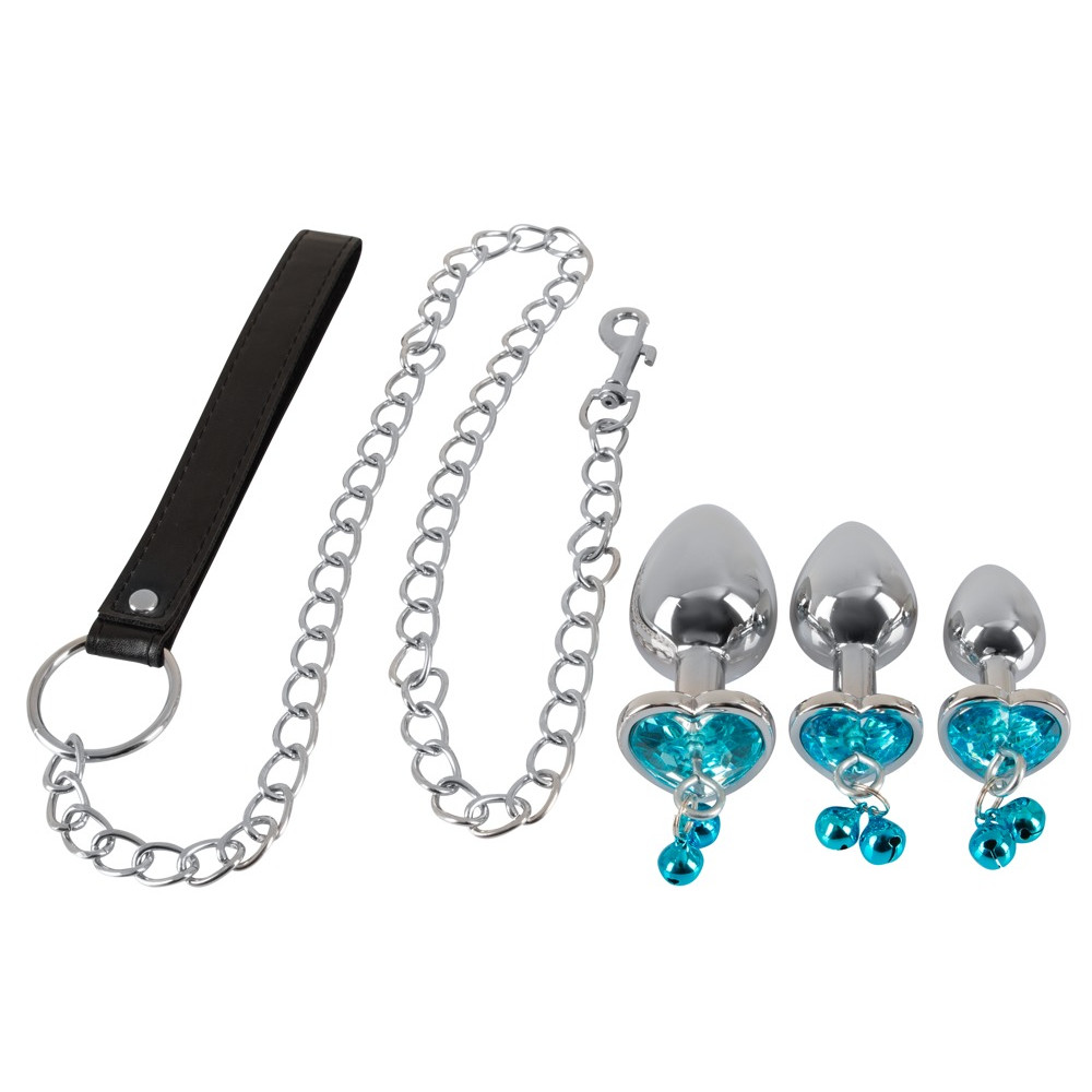 Набор анальных пробок с камнями и поводком You2Toys Butt Plug Set фото №0 — секс игрушки: Украина, NO TABOO
