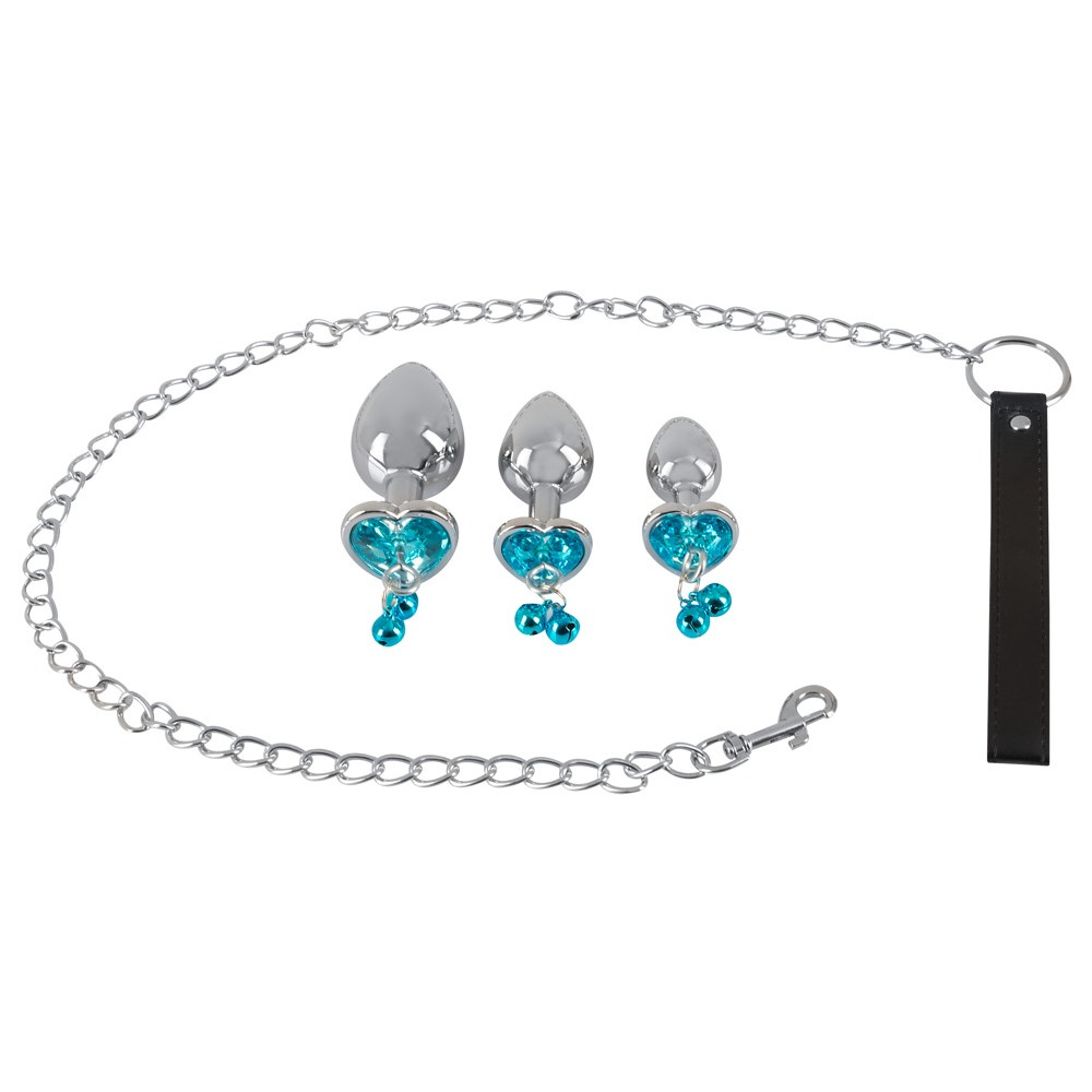 Набор анальных пробок с камнями и поводком You2Toys Butt Plug Set фото №3 — секс игрушки: Украина, NO TABOO