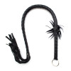 Кнут с флоггером на окончании Fetish Stripe flogger, черный, 86 см, фото №1 — секс шоп Украина, NO TABOO