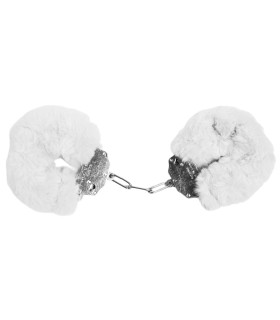 Наручники металлические IDEA SM Plush с искусственным мехом, белые - No Taboo