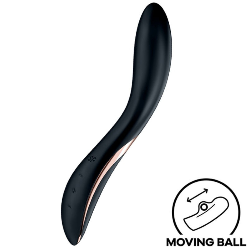 Вибратор для точки G Satisfyer Rrrolling Explosion с движущимся шариком, чёрный, 22 х 3.6 см фото №0 — секс игрушки: Украина, NO TABOO