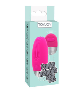Виброяйцо с дистанционным пультом Toy Joy Funky Remote Egg, розовое - No Taboo