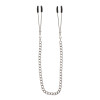 Зажимы на соски с цепочкой Taboom Tweezers With Chain, серебристые, фото №2 — секс шоп Украина, NO TABOO
