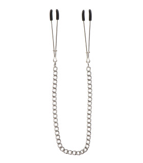Зажимы на соски с цепочкой Taboom Tweezers With Chain, серебристые - No Taboo