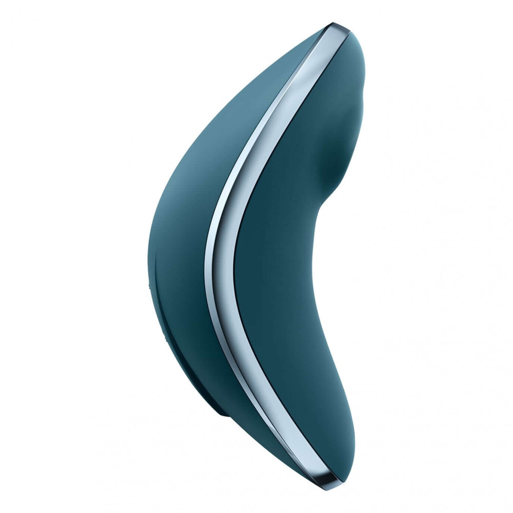 Вакуумный стимулятор Satisfyer Vulva Lover 1 с вибрацией, синий, 11.9 х 5.2 см фото №3 — секс игрушки: Украина, NO TABOO